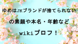 ゆめはJKブランドが捨てられないの素顔や本名・年齢などwikiプロフ！