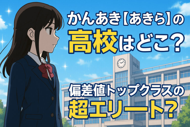 かんあき【あきら】の高校はどこ？偏差値トップクラスの超エリート？