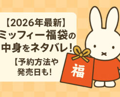 【2026年最新】ミッフィー福袋の中身をネタバレ!予約方法や発売日も!