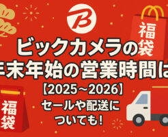 ビックカメラの年末年始の営業時間は?【2025-2026】セールや配送についても!