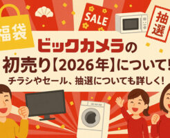 ビックカメラの初売り【2026年】について！チラシやセール、抽選についても詳しく！