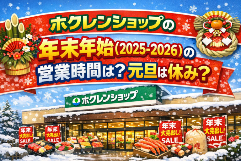 ホクレンショップの年末年始(2025-2026)の営業時間は？元旦は休み？